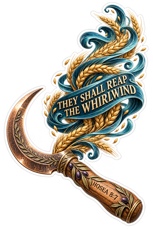 Bible Hosea 8 7 Reap Whirlwind Vinyl Sticker Decal