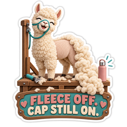 Fleece Off Vinyl Sticker Decal