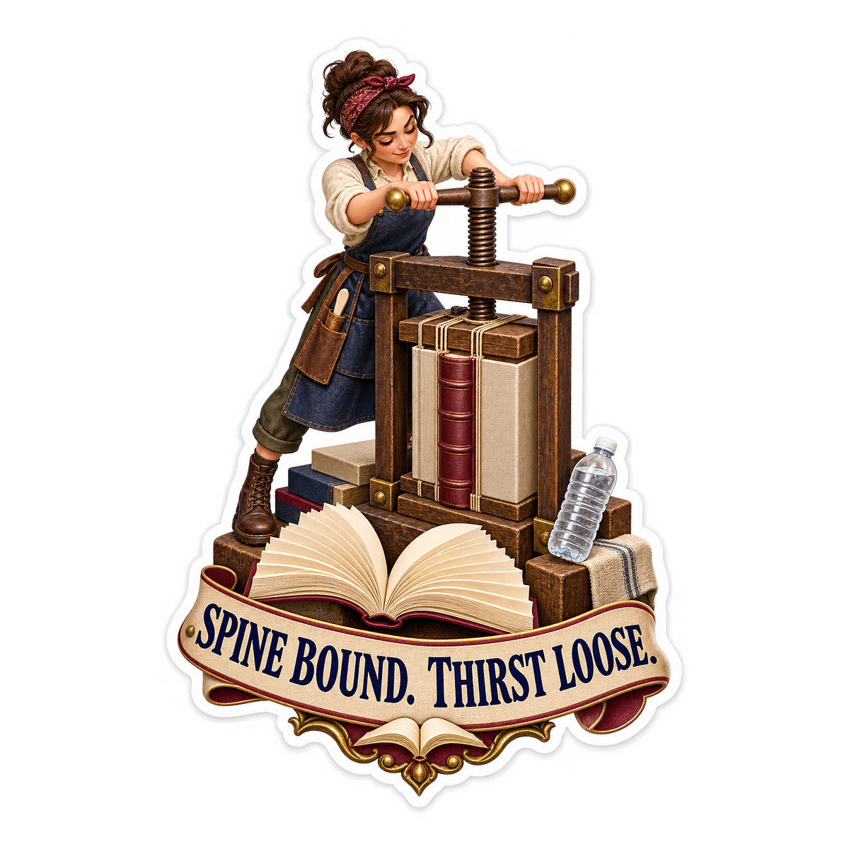 Spine Bound Vinyl Sticker Decal
