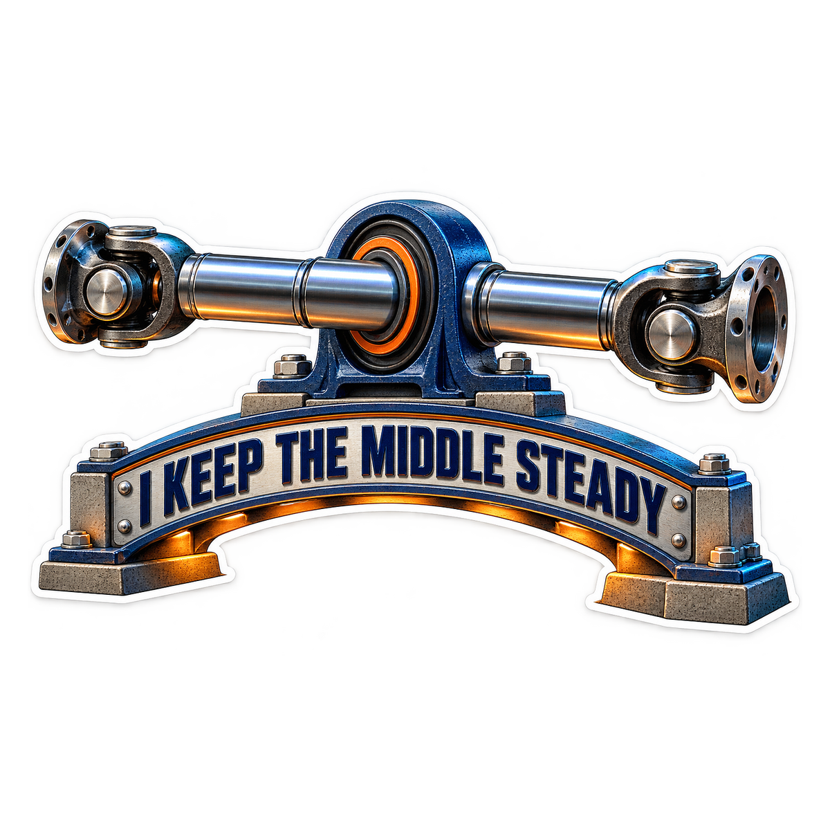 Center Support Bearing Steady Middle Vinyl Sticker Decal
