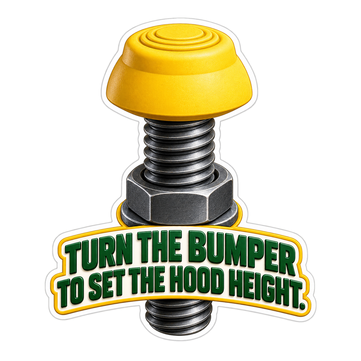 Hood Bumper Height Threads Vinyl Sticker Decal
