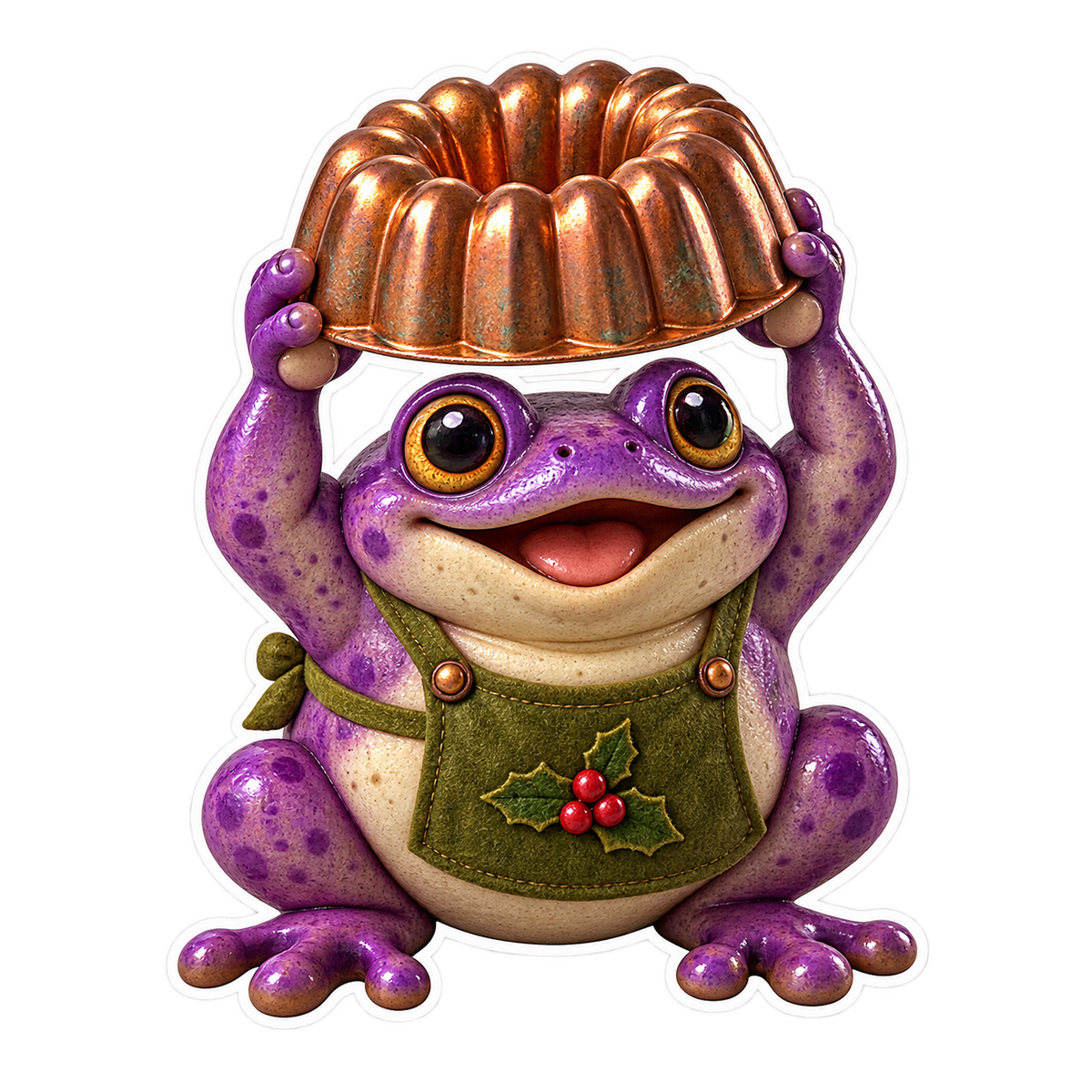 Soapstone Foam Purple Frog Cranberry Ring Mold Vinyl Sticker Decal