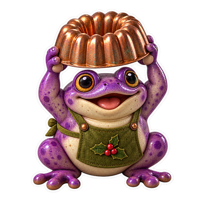 Soapstone Foam Purple Frog Cranberry Ring Mold Vinyl Sticker Decal