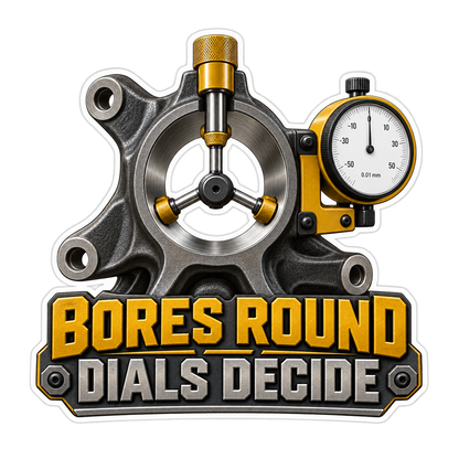 Steering Knuckle Bore Ovality Gauge Vinyl Sticker Decal