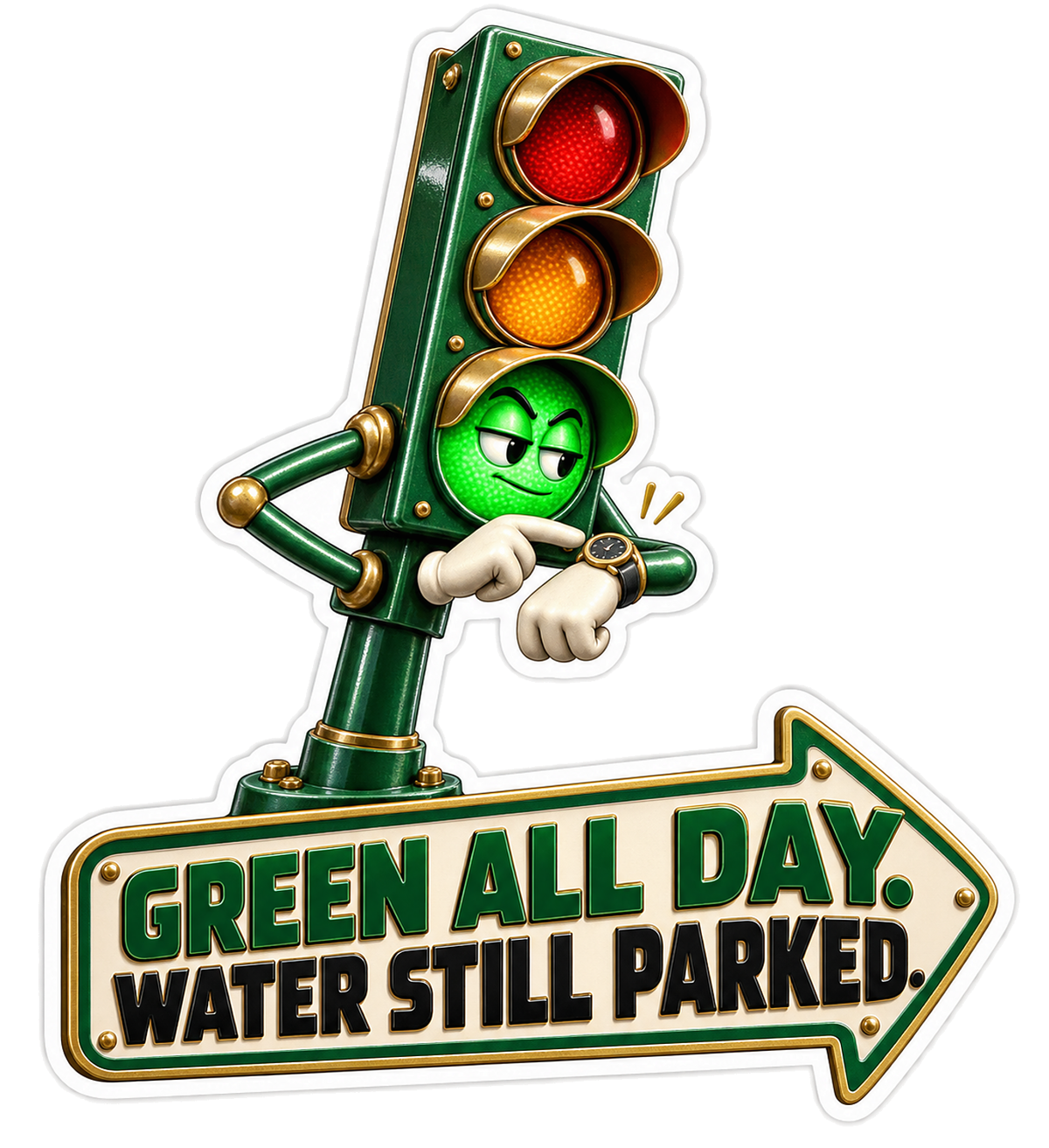 Green All Day Vinyl Sticker Decal