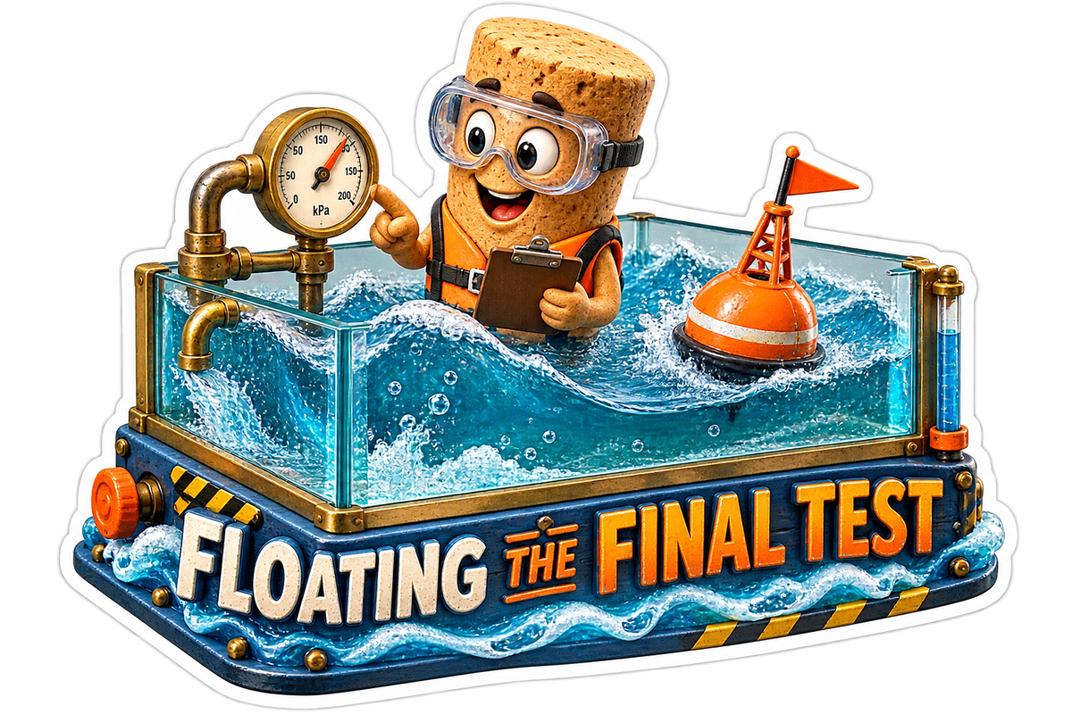 Floating the Final Test Biscuit Boat Tank Vinyl Sticker Decal