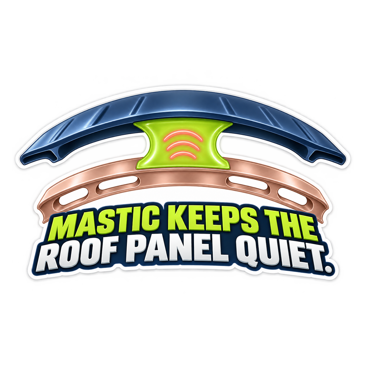 Roof Panel Mastic Quiet Vinyl Sticker Decal