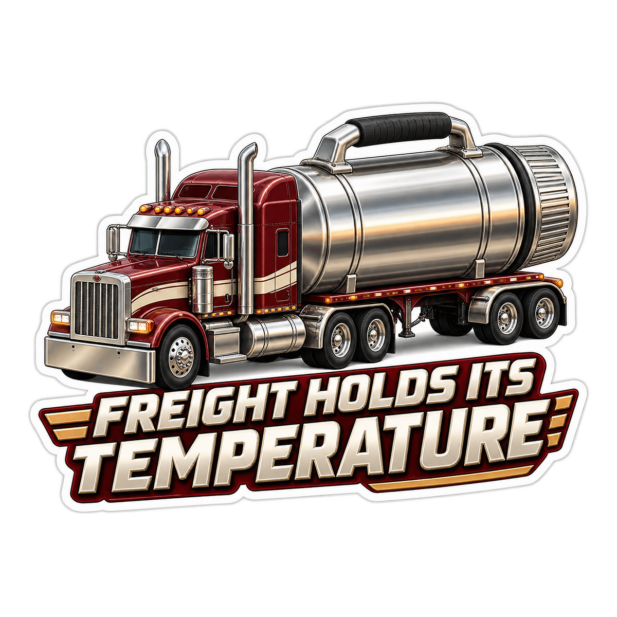 Freight Holds Its Temperature Vinyl Sticker Decal