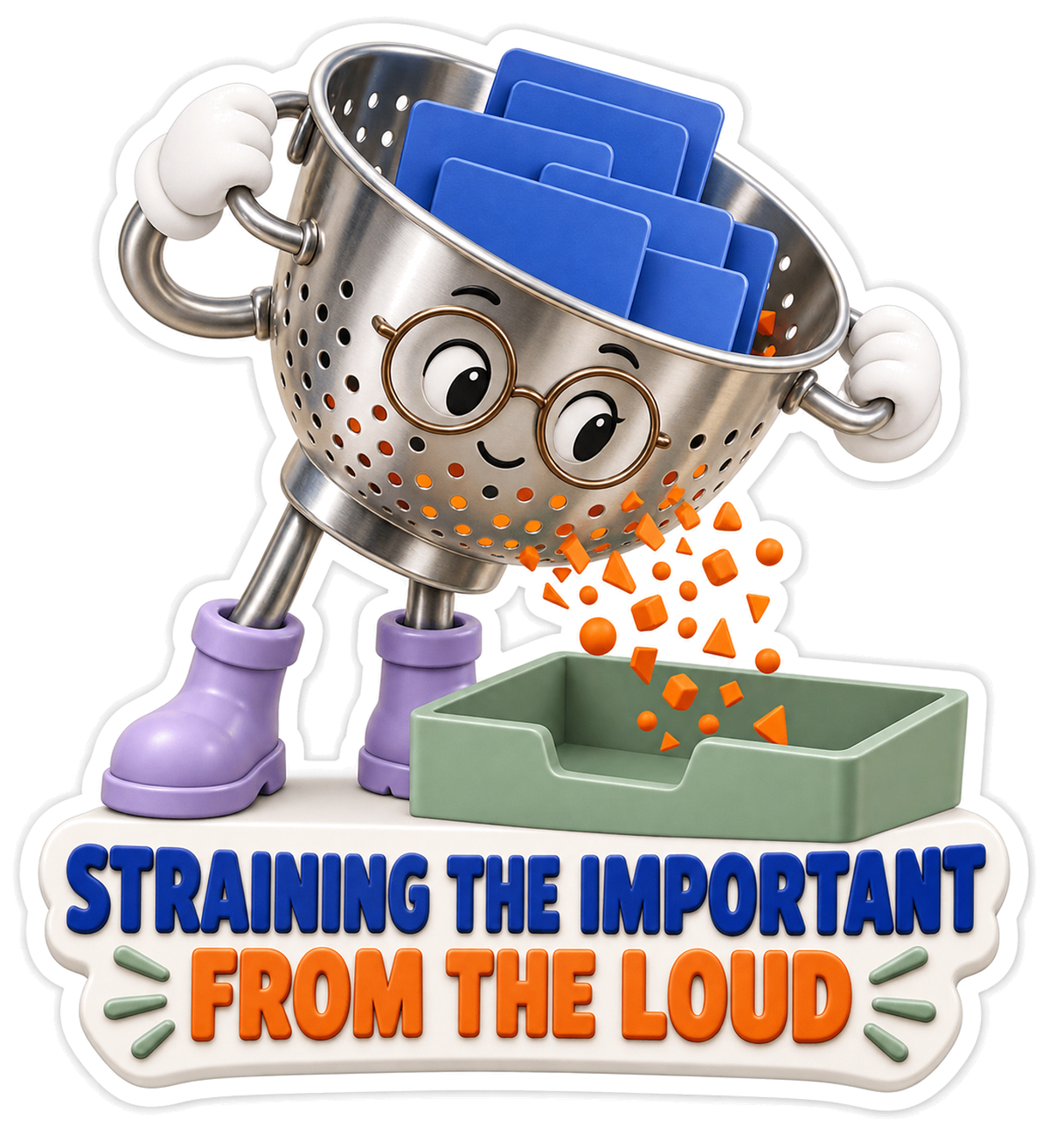 Straining Important Colander Vinyl Sticker Decal
