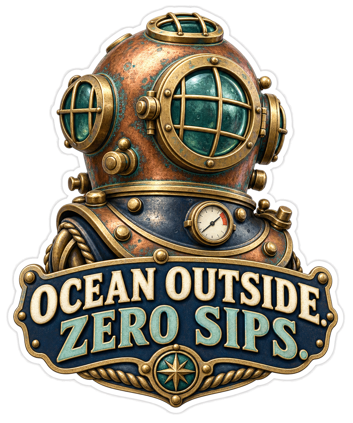 Ocean Outside Vinyl Sticker Decal