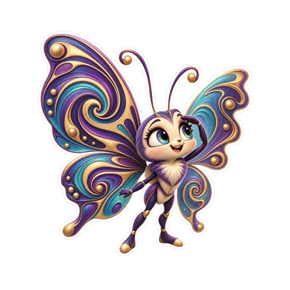 Butterfly Violet Flux Vortex Scout Vinyl Sticker Decal