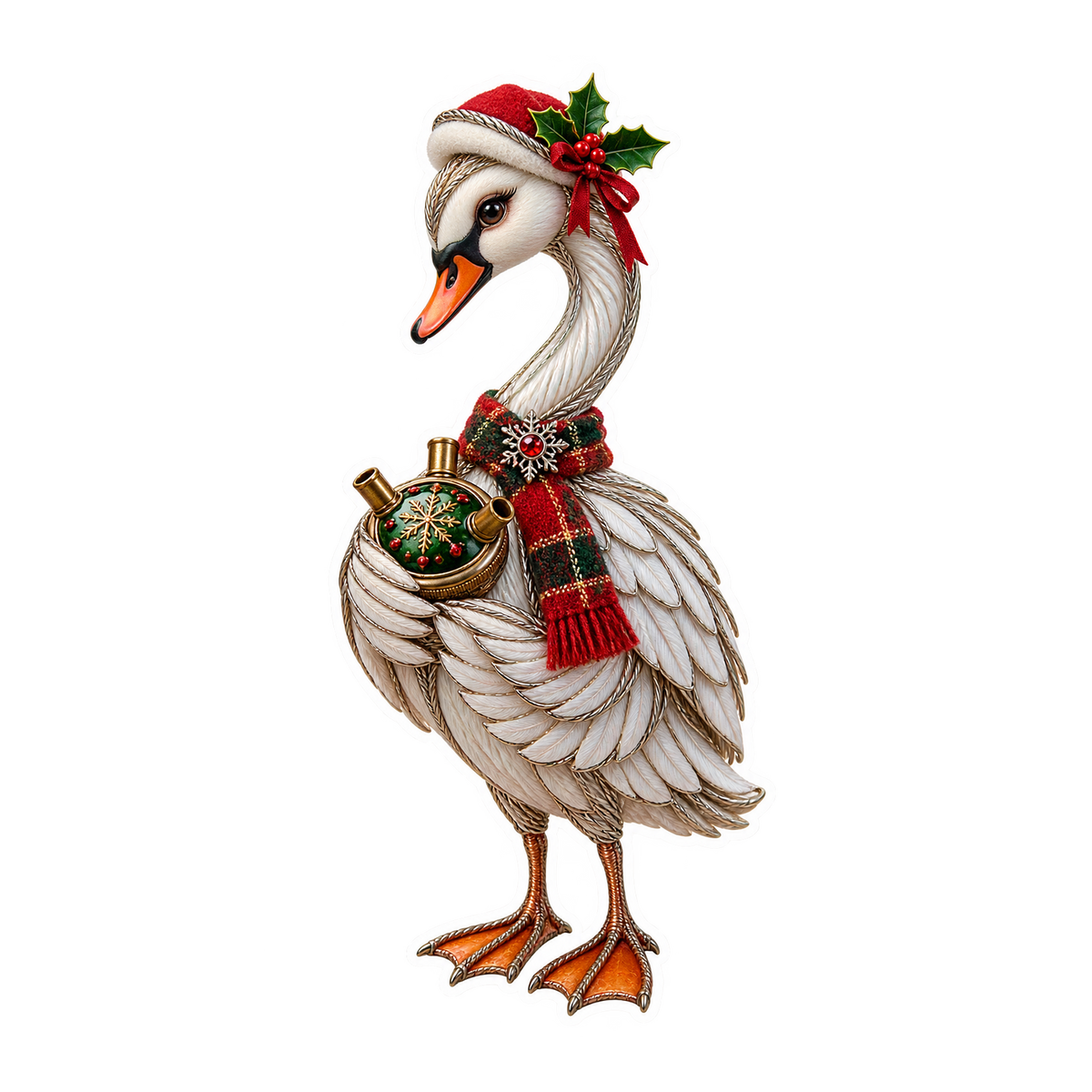 Twisted Nickel Wire Swan Carol Pitch Pipe Keeper Vinyl Sticker Decal