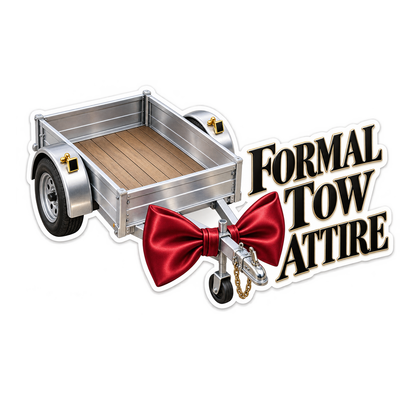 Trailer Formal Tow Attire Vinyl Sticker Decal