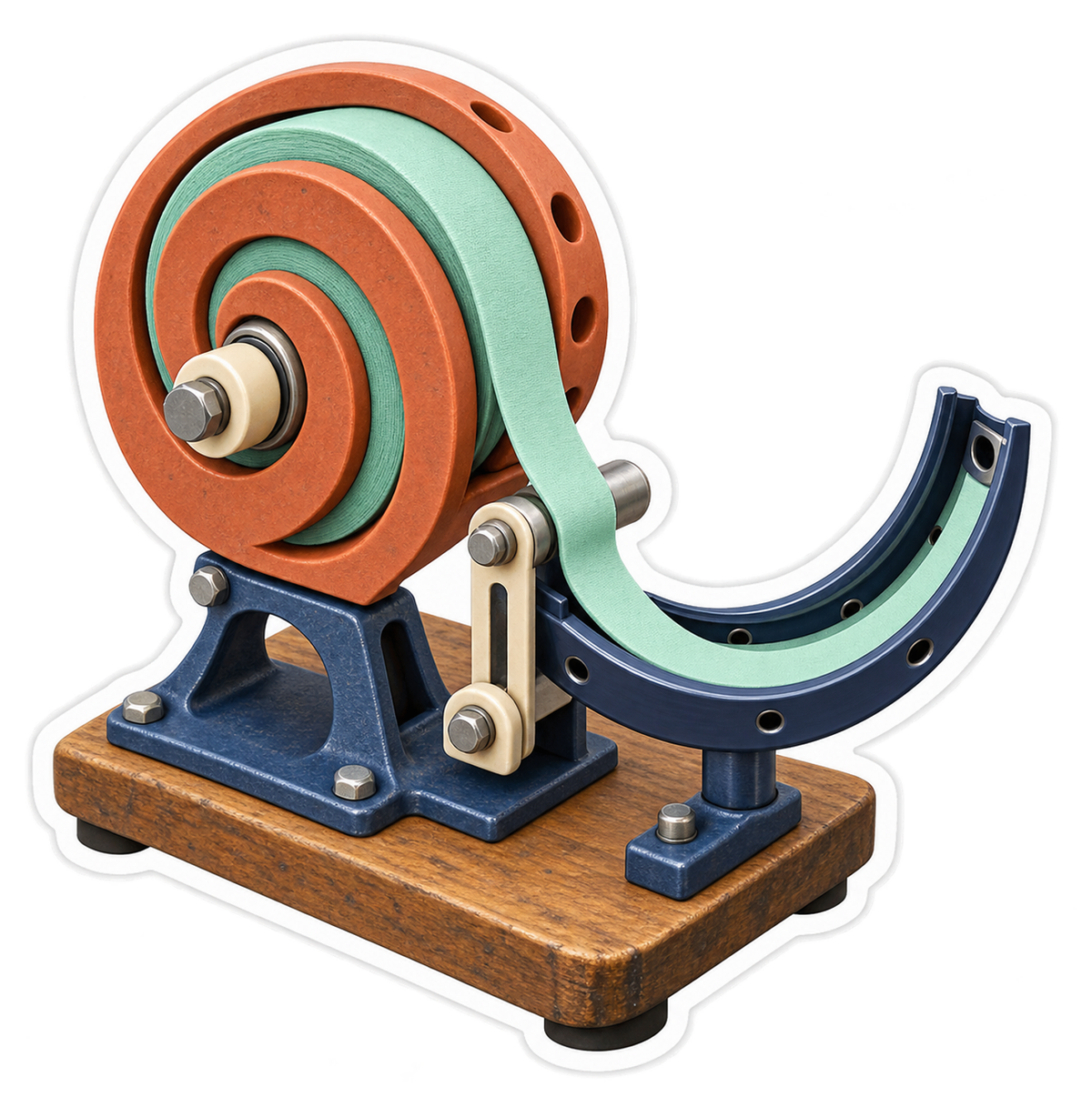 Neoprene Rim Tape Snail Cam Dispenser Vinyl Sticker Decal