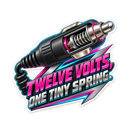 V Accessory Plug Spring Tip Vinyl Sticker Decal