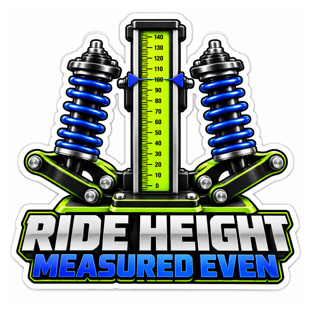 Suspension Ride Height Tram Gauge Vinyl Sticker Decal