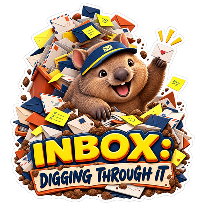 Inbox Wombat Vinyl Sticker Decal