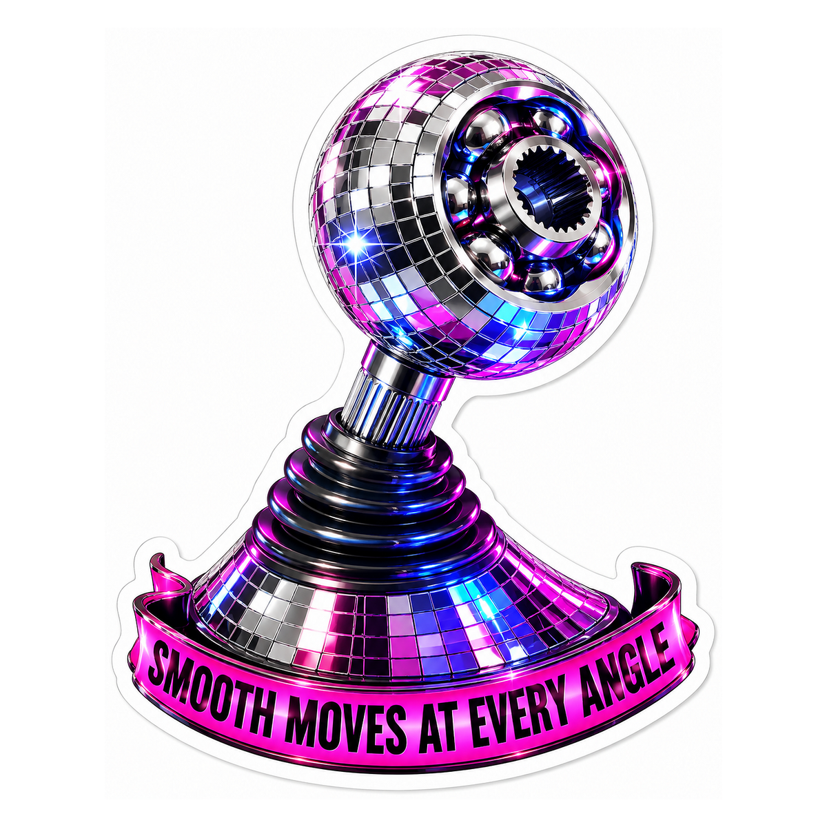 Cv Joint Disco Ball Vinyl Sticker Decal