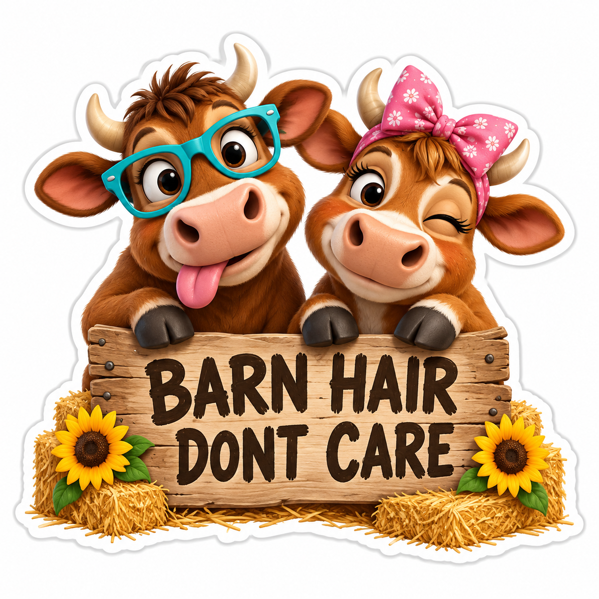 Barn Hair Dont Care Vinyl Sticker Decal