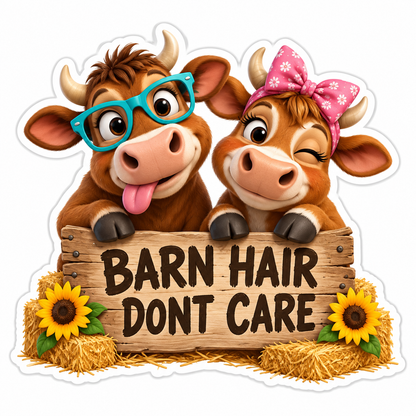 Barn Hair Dont Care Vinyl Sticker Decal
