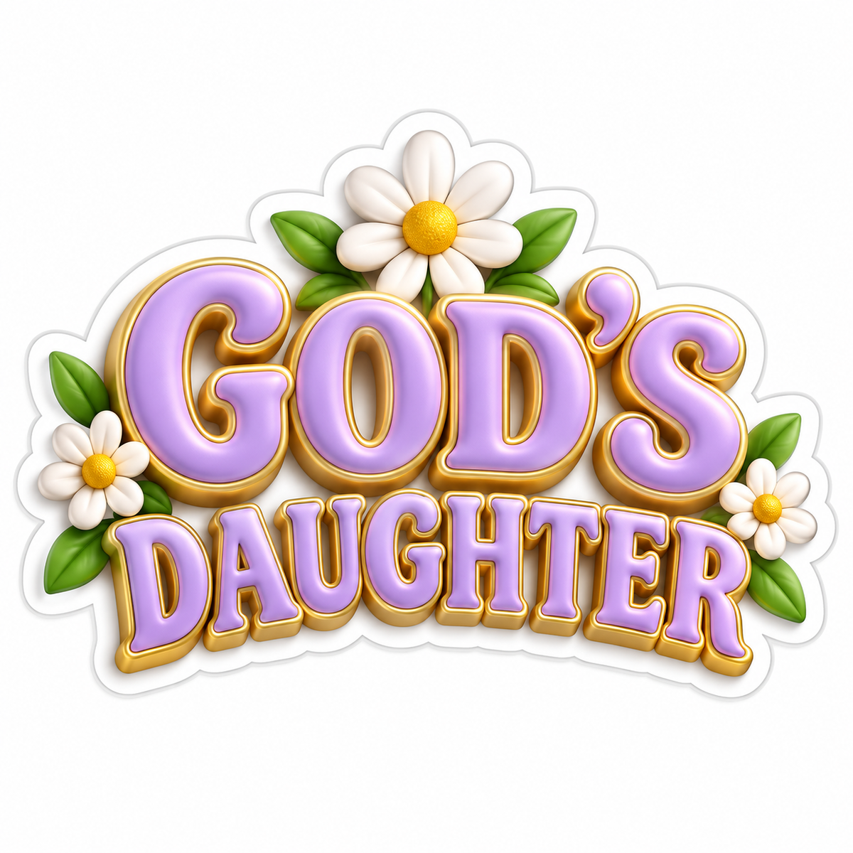 God'S Daughter Lavender Gold Vinyl Sticker Decal