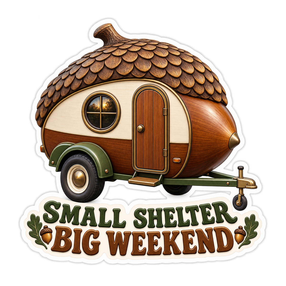 Small Shelter Big Weekend Vinyl Sticker Decal