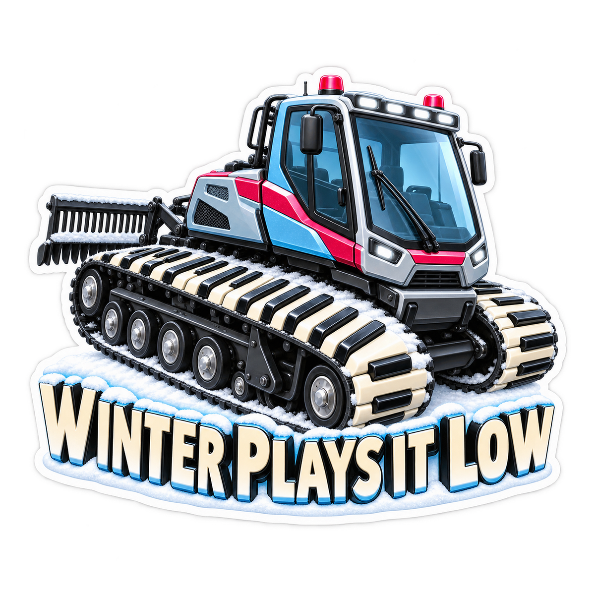 Winter Plays It Low Vinyl Sticker Decal