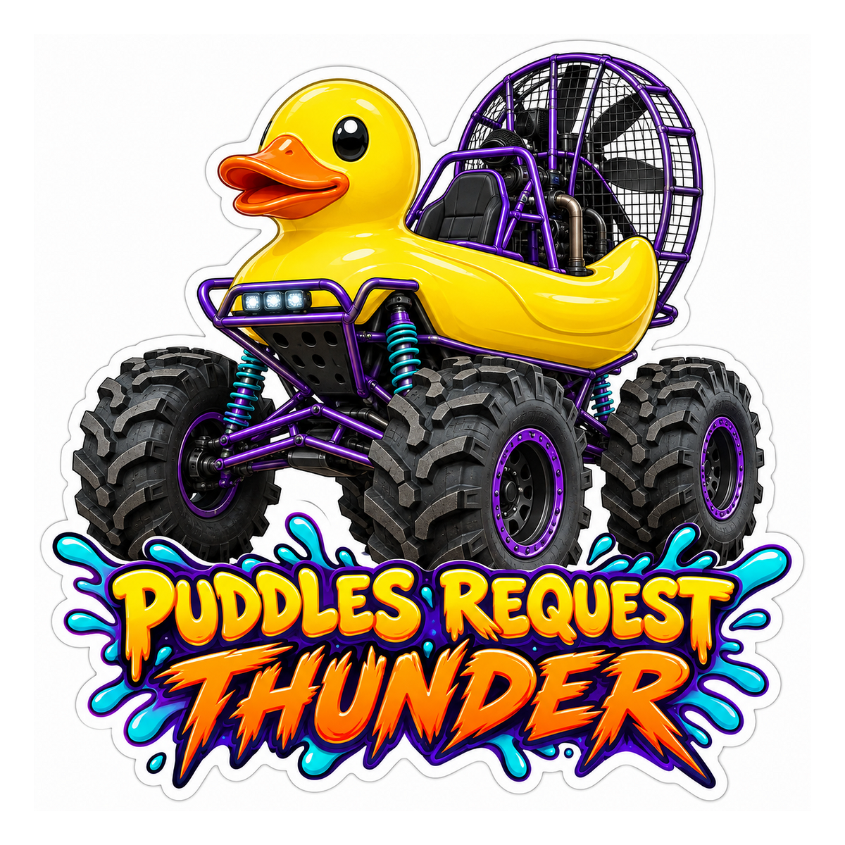 Puddles Request Thunder Vinyl Sticker Decal