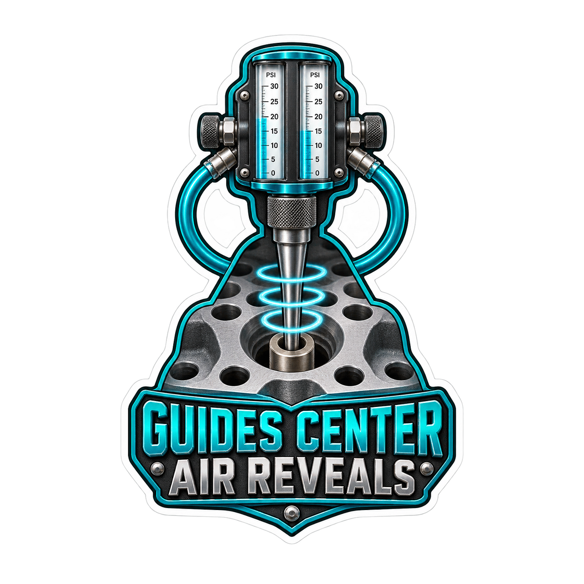 Valve Guide Concentricity Air Gauge Vinyl Sticker Decal