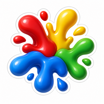Rainbow Paint Burst Vinyl Sticker Decal
