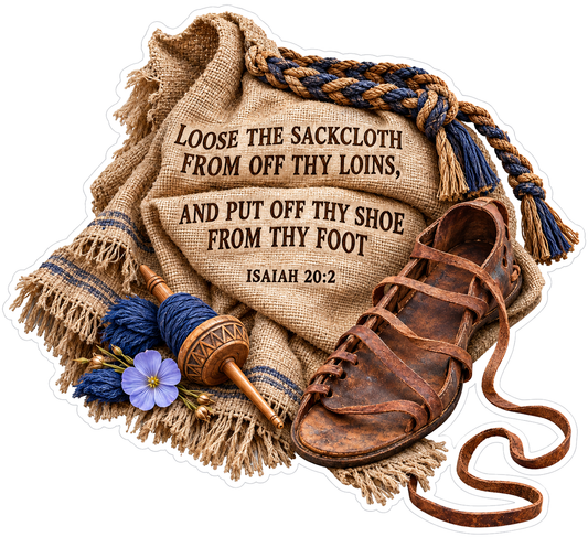 Bible Sackcloth Shoe Isaiah 20 2 Vinyl Sticker Decal