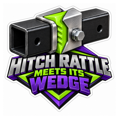 Trailer Hitch Anti Rattle Wedge Vinyl Sticker Decal