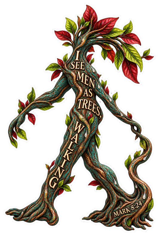 Bible Mark 8 24 Men As Trees Walking Vinyl Sticker Decal