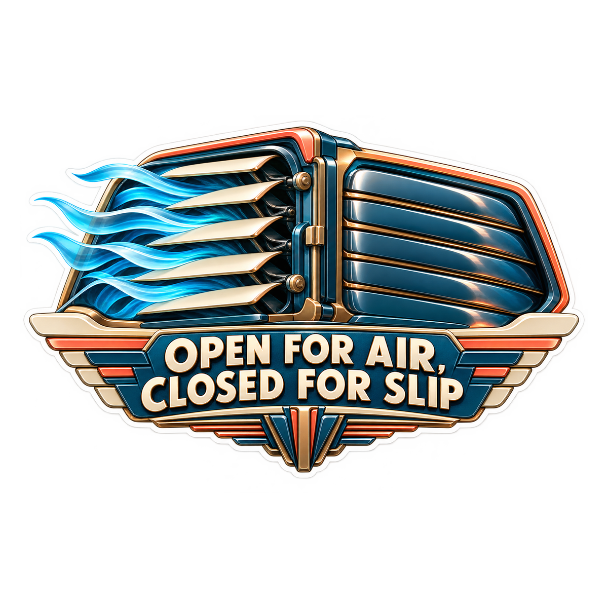 Active Grille Shutters Air Slip Vinyl Sticker Decal