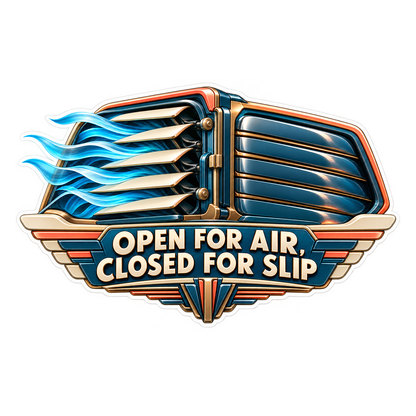Active Grille Shutters Air Slip Vinyl Sticker Decal