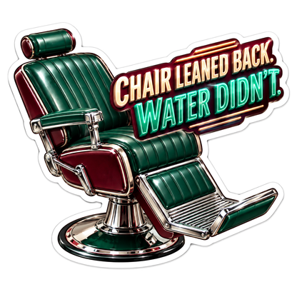 Chair Leaned Vinyl Sticker Decal
