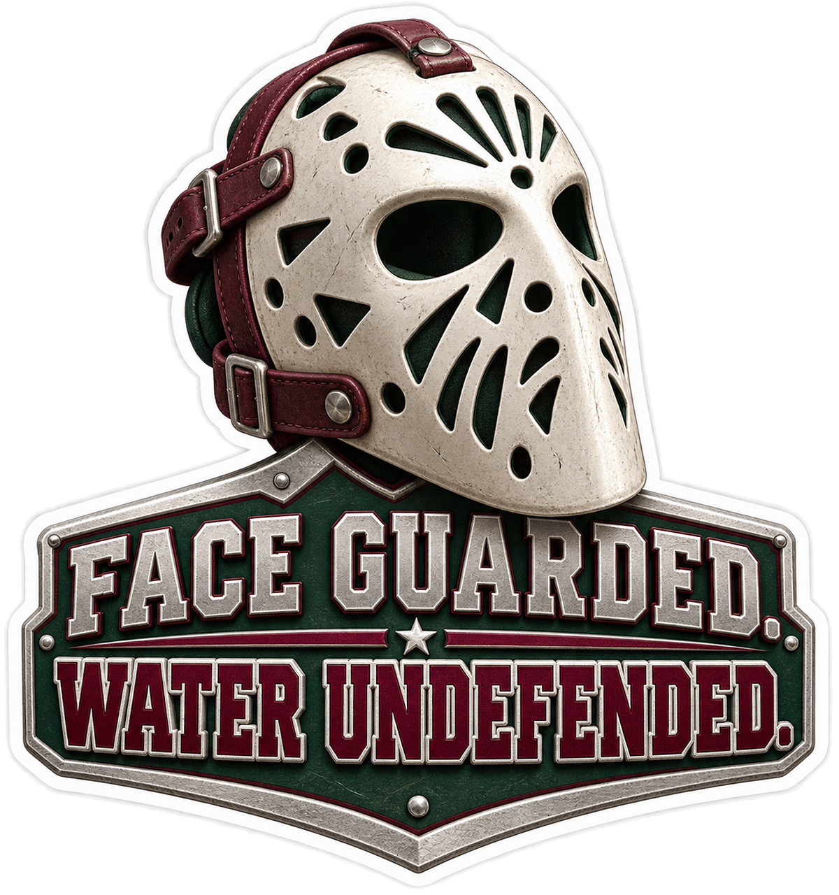Face Guarded Vinyl Sticker Decal