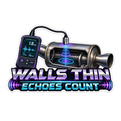 Ultrasonic Exhaust Wall Thickness Gauge Vinyl Sticker Decal