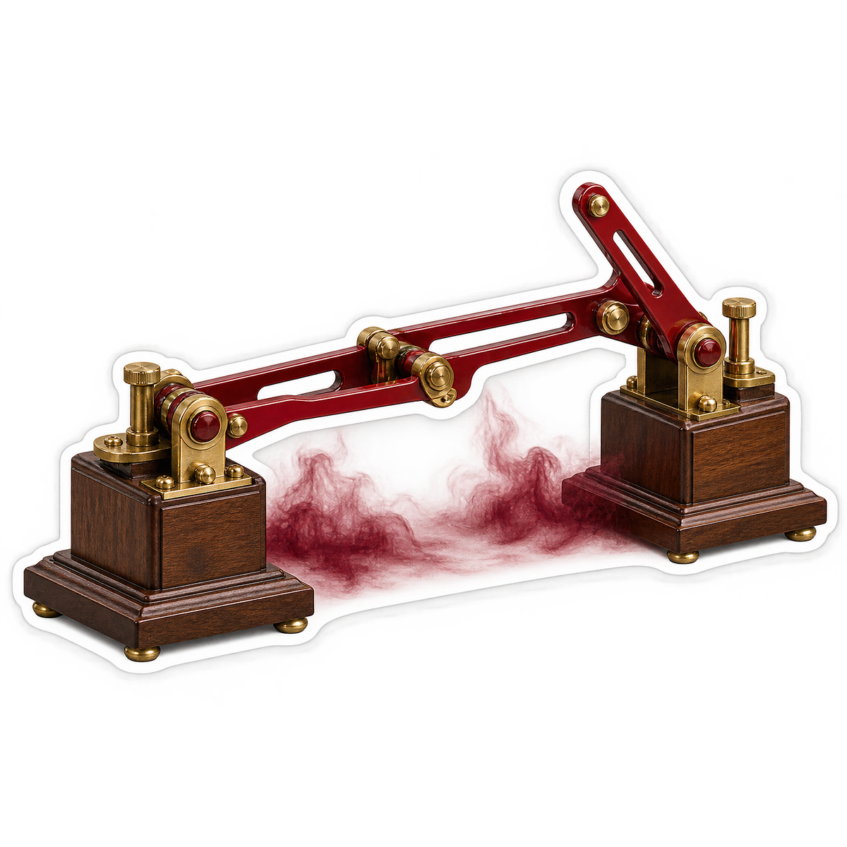 Carmine Linkage Magnification Drawbridge Vinyl Sticker Decal
