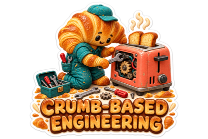Crumb Based Engineering Croissant Mechanic Vinyl Sticker Decal