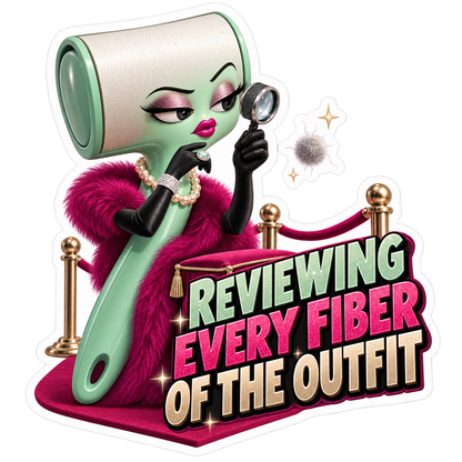 Lint Roller Fashion Critic Vinyl Sticker Decal