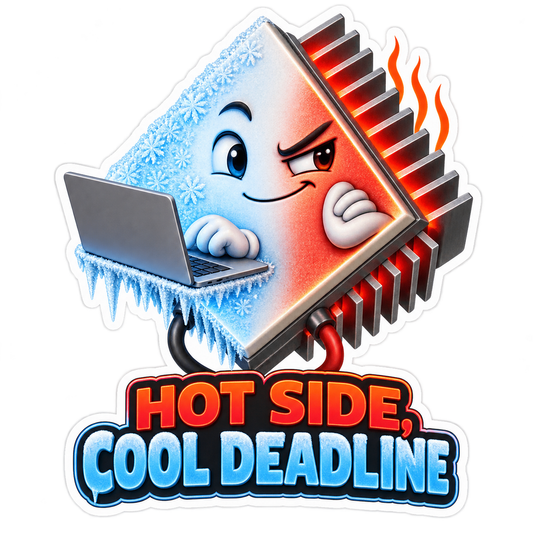 Hot Side Cool Deadline Peltier Cooler Vinyl Sticker Decal