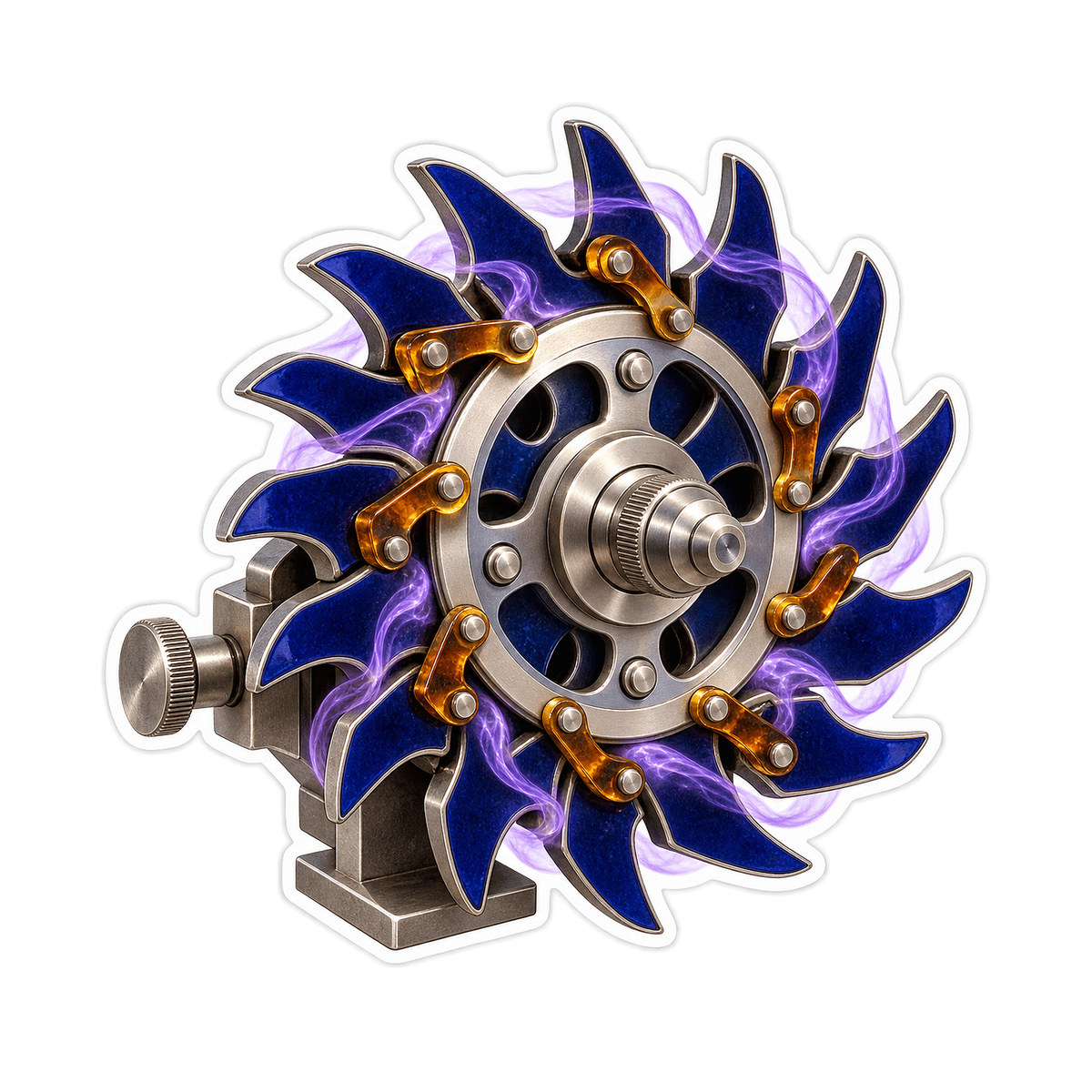 Indigo Thickness Index Ratchet Sunburst Vinyl Sticker Decal
