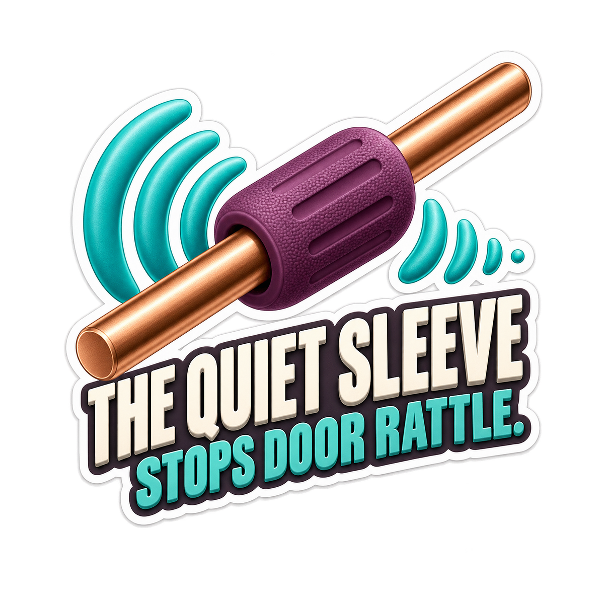 Door Lock Rod Quiet Sleeve Vinyl Sticker Decal