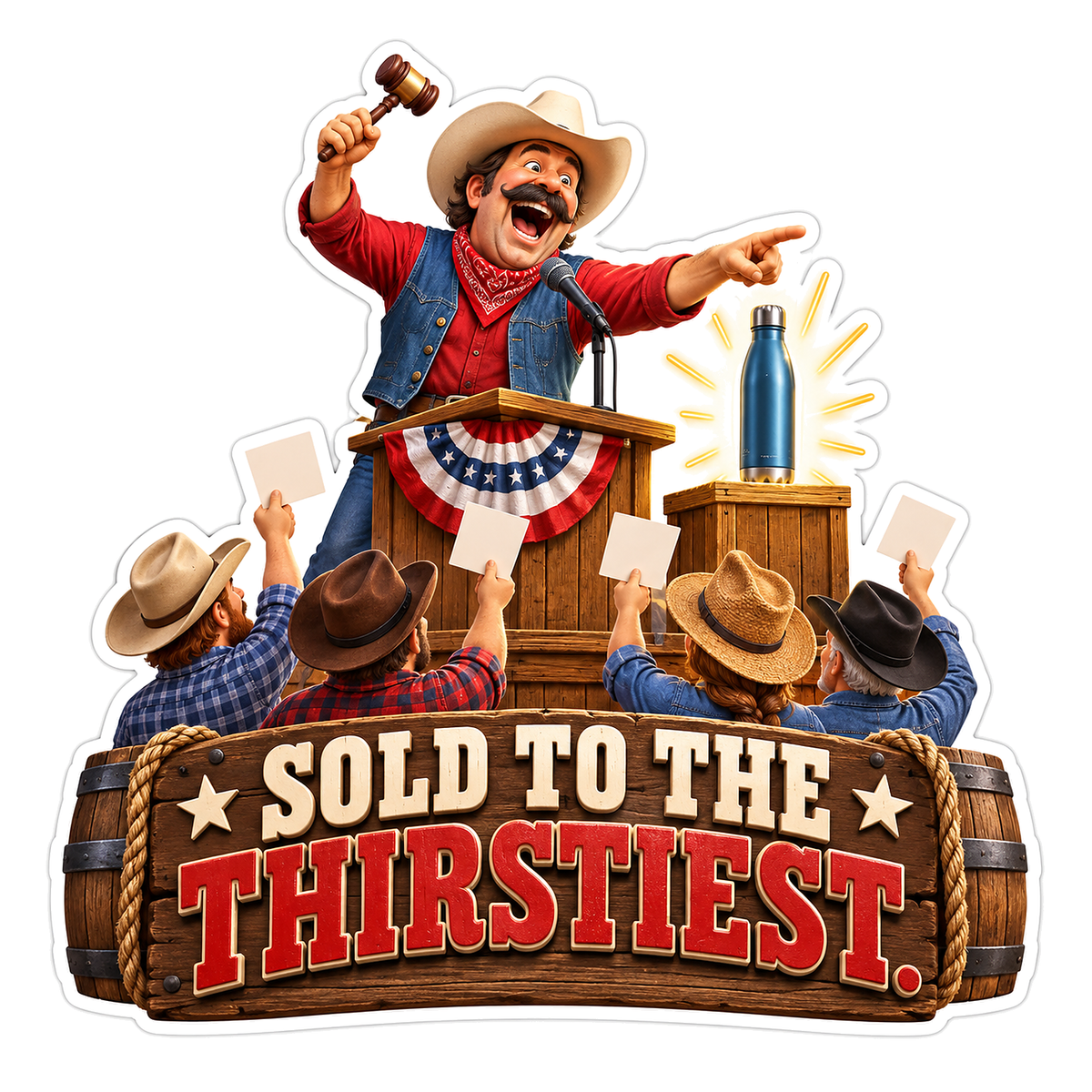 Thirstiest Sold Vinyl Sticker Decal