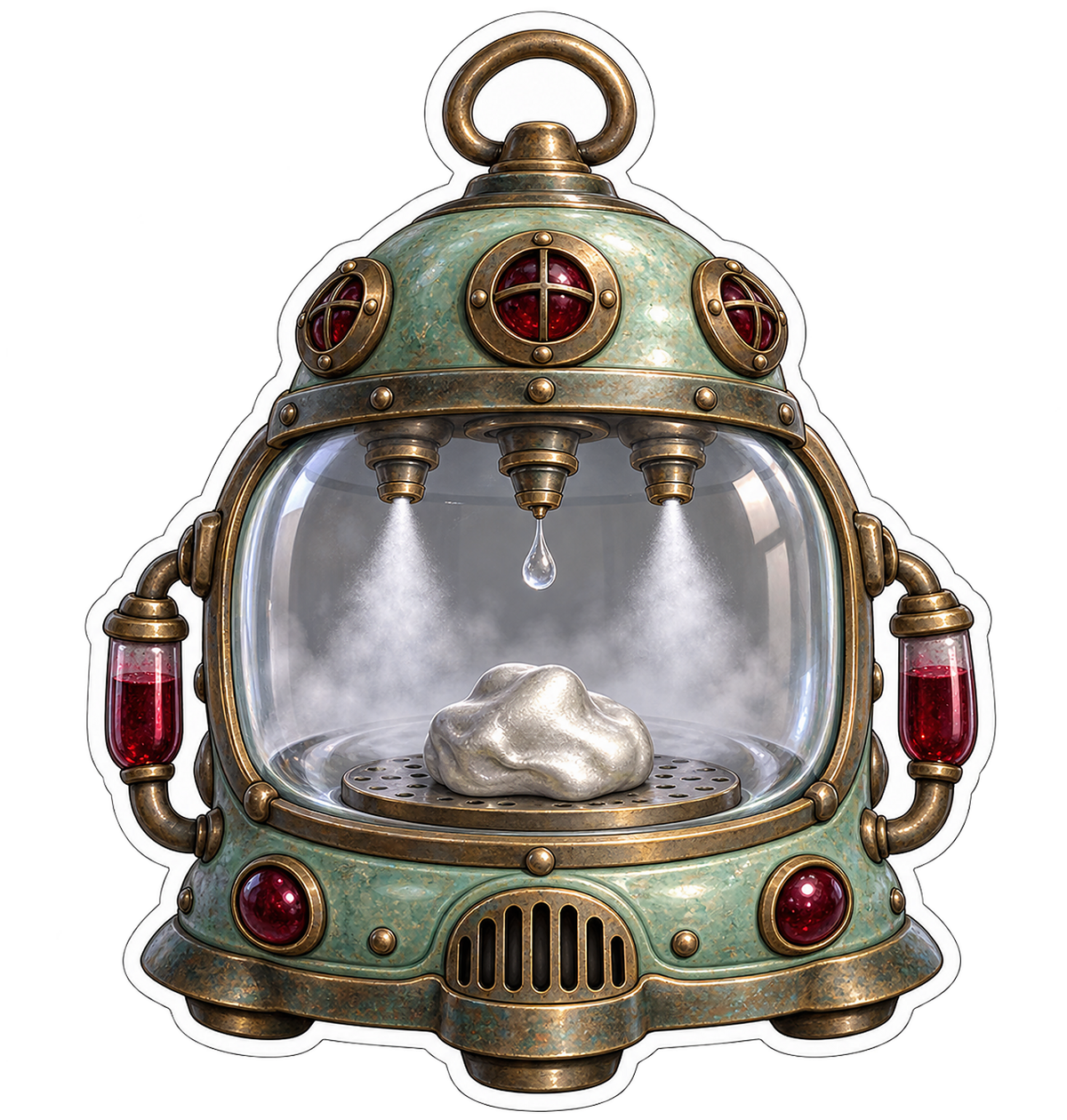 Clay Maker Smoky Glass Hydration Mist Chamber Vinyl Sticker Decal