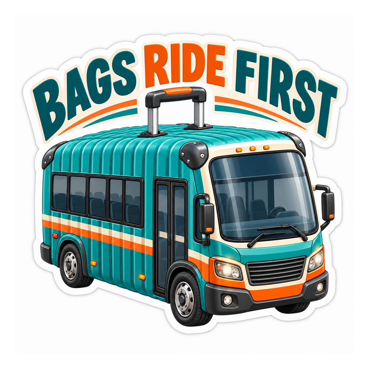 Bags Ride First Vinyl Sticker Decal