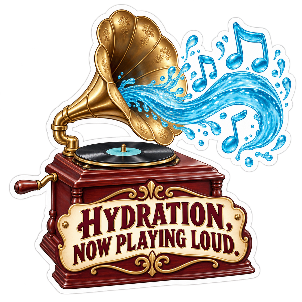 Hydration Now Playing Loud Vinyl Sticker Decal