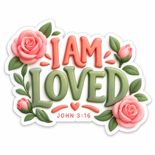 I Am Loved John 3:16 Vinyl Sticker Decal