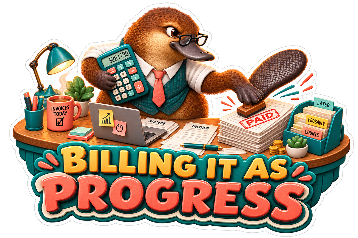 Billing Progress Platypus Vinyl Sticker Decal